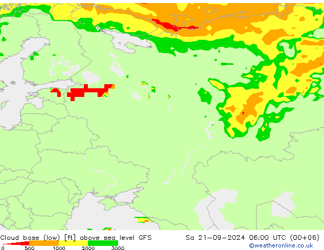 Alçak Bulut Alt Sınırı GFS Cts 21.09.2024 06 UTC