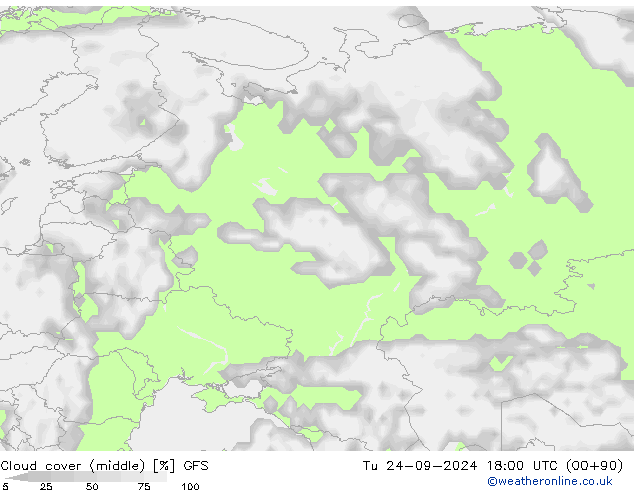 Nubi medie GFS mar 24.09.2024 18 UTC