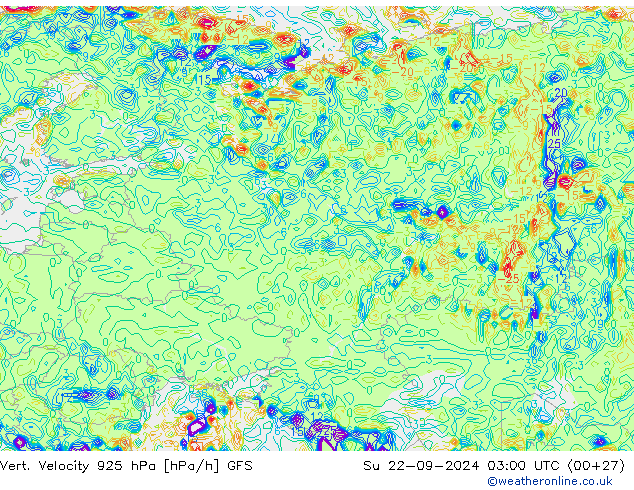 Vert. Velocity 925 hPa GFS Ne 22.09.2024 03 UTC