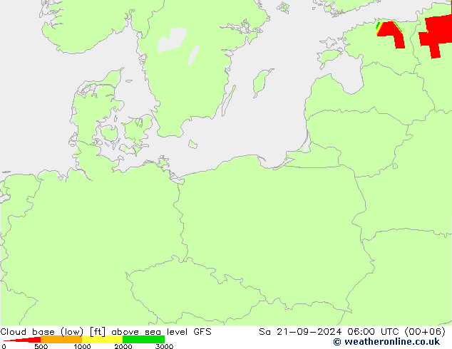 Cloud base (low) GFS Září 2024