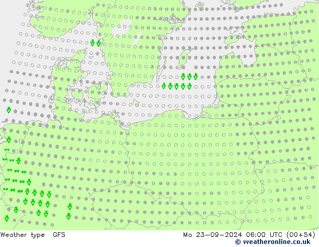 Weather type GFS Po 23.09.2024 06 UTC