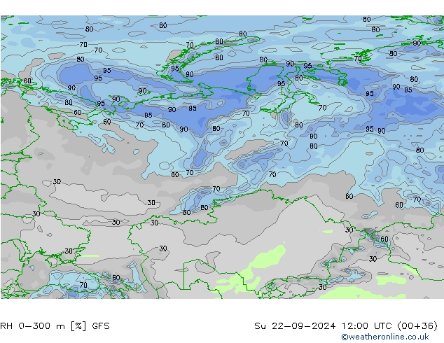 RH 0-300 m GFS Setembro 2024