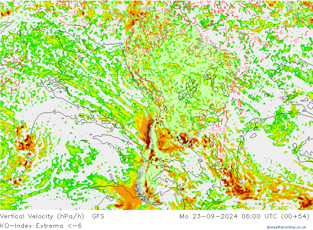 Convection-Index GFS Mo 23.09.2024 06 UTC