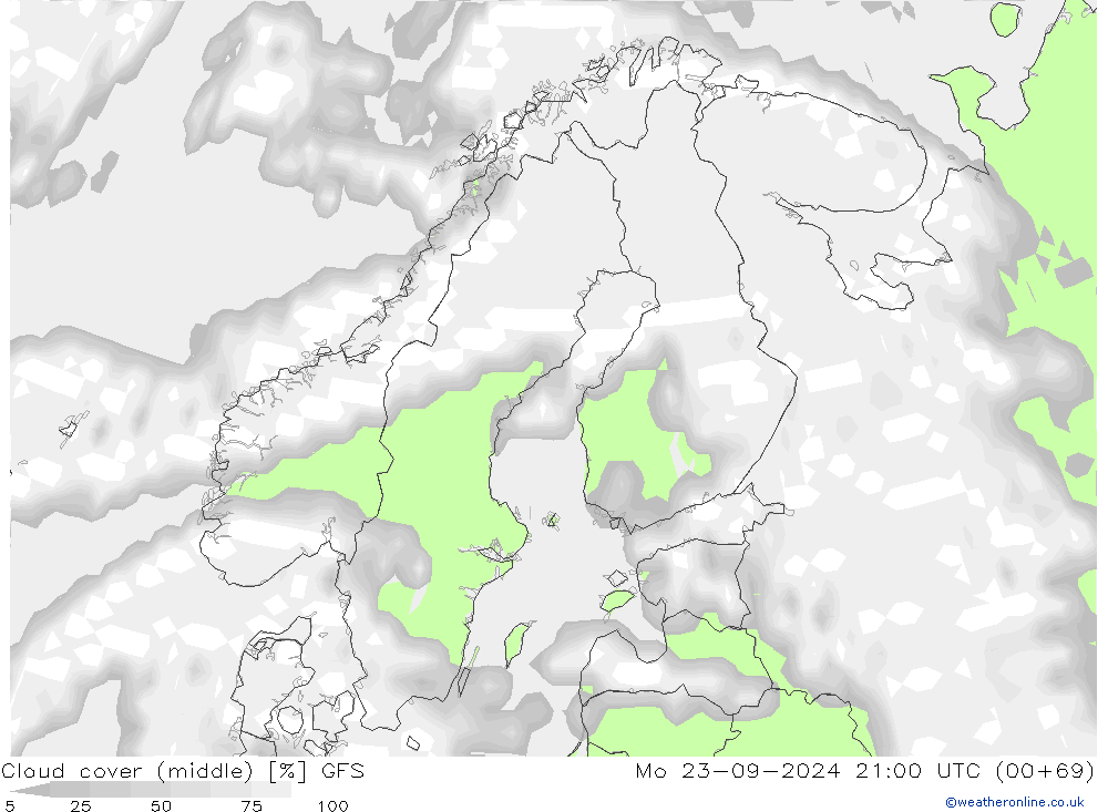 Wolken (mittel) GFS Mo 23.09.2024 21 UTC