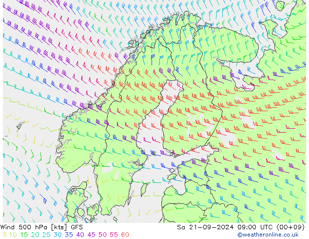  500 hPa GFS  21.09.2024 09 UTC