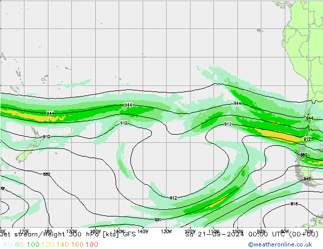 Straalstroom GFS za 21.09.2024 00 UTC