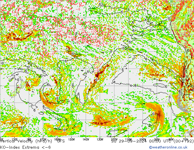 Convection-Index GFS Su 29.09.2024 00 UTC