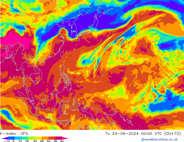 K-Index GFS mar 24.09.2024 00 UTC