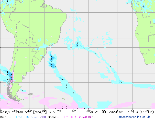 Kar/Yağmur Oranı GFS Cts 21.09.2024 06 UTC