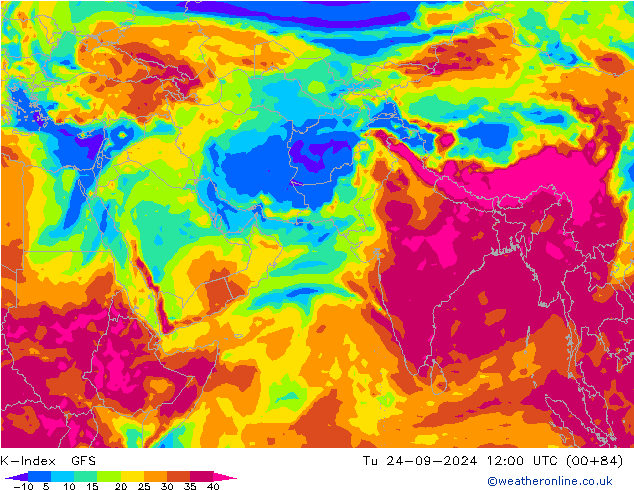 K-Index GFS di 24.09.2024 12 UTC