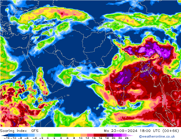 Soaring Index GFS Mo 23.09.2024 18 UTC