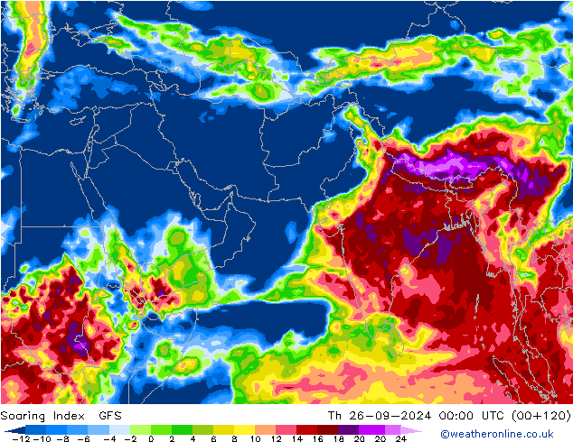 Soaring Index GFS gio 26.09.2024 00 UTC