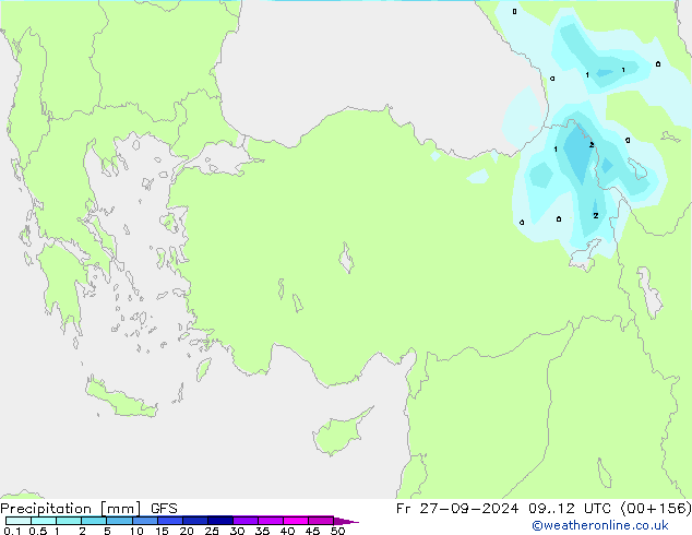 Precipitation GFS Fr 27.09.2024 12 UTC