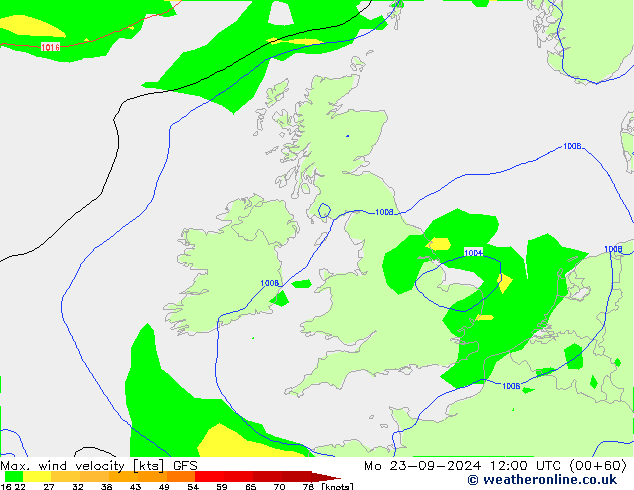 Max. wind velocity GFS Po 23.09.2024 12 UTC