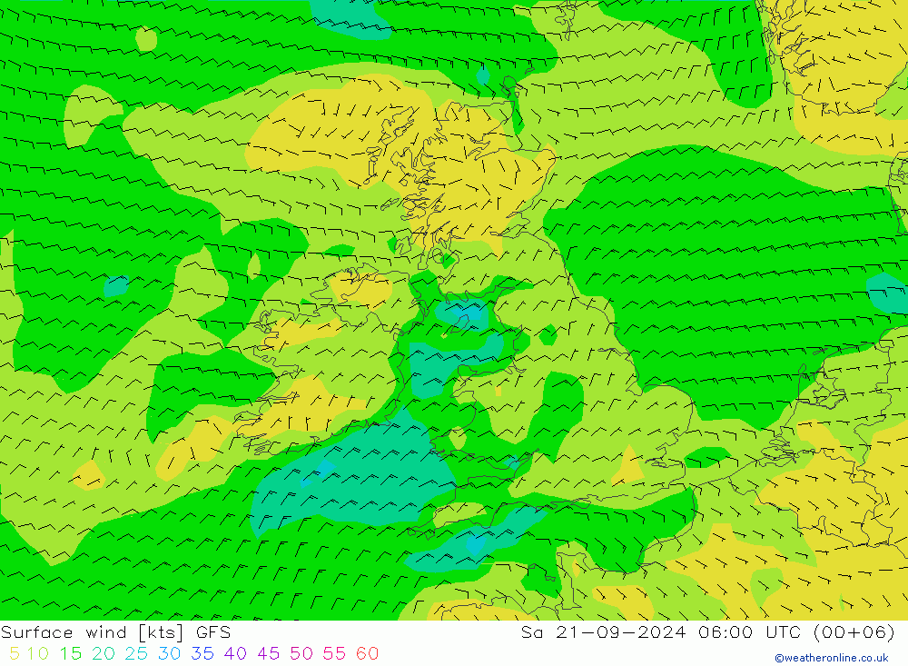  10 m GFS  21.09.2024 06 UTC