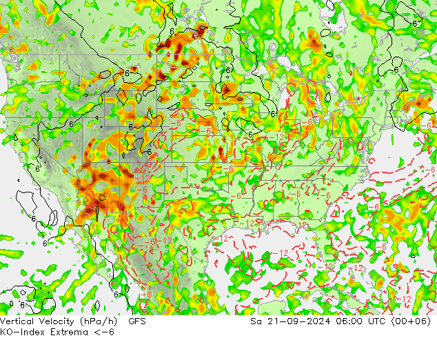 Convection-Index GFS сб 21.09.2024 06 UTC