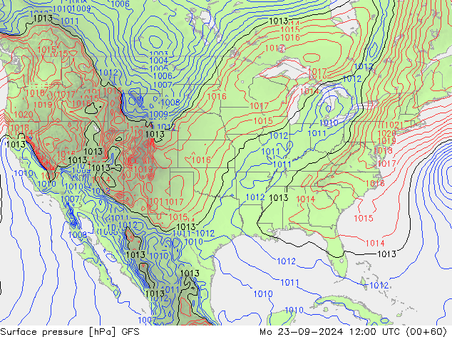 GFS: pon. 23.09.2024 12 UTC