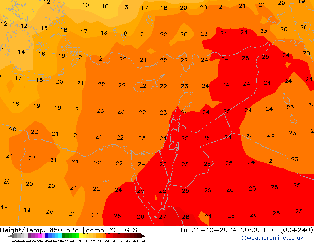 Z500/Rain (+SLP)/Z850 GFS wto. 01.10.2024 00 UTC