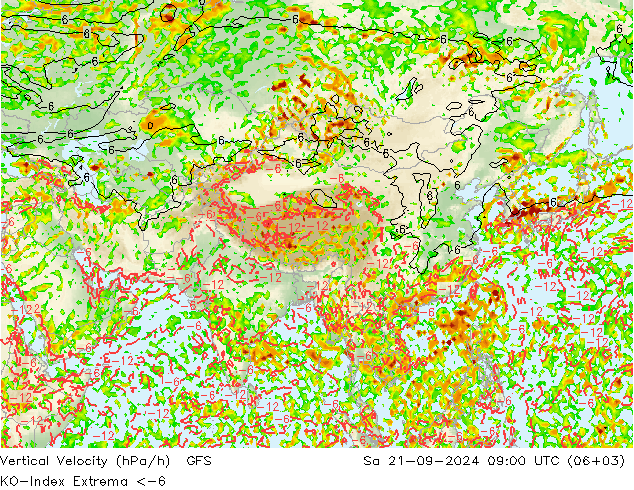 Konvektiv-Index GFS Sa 21.09.2024 09 UTC