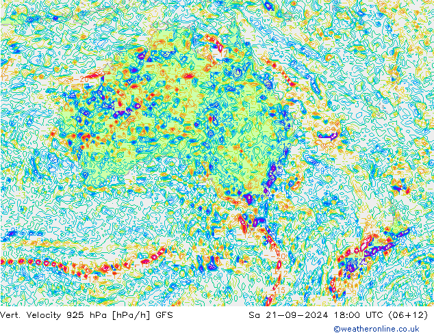 Vert. Velocity 925 hPa GFS Sa 21.09.2024 18 UTC