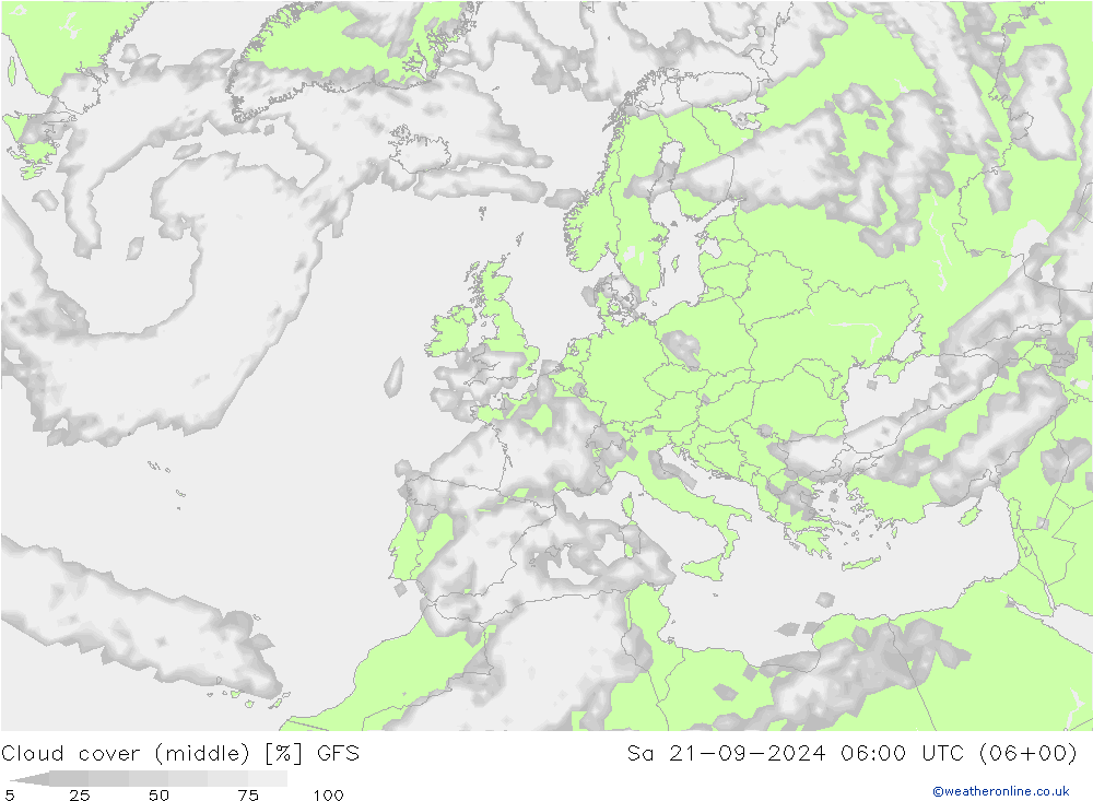 Nubes medias GFS sáb 21.09.2024 06 UTC