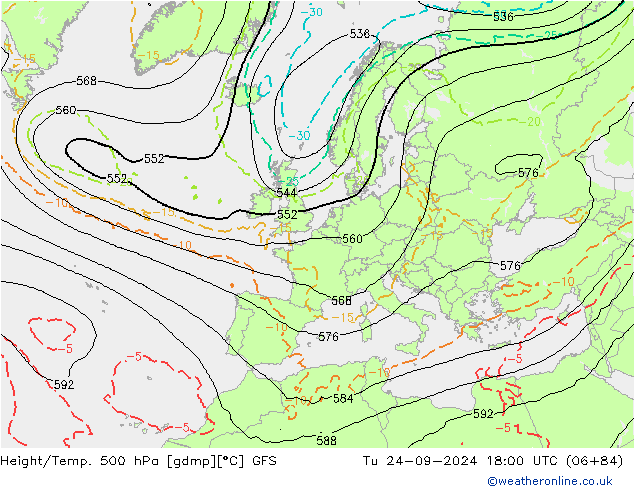 GFS: Di 24.09.2024 18 UTC