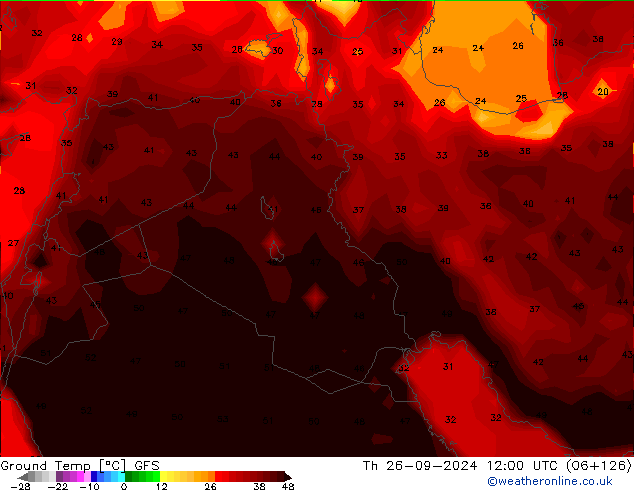 Bodentemperatur GFS Do 26.09.2024 12 UTC