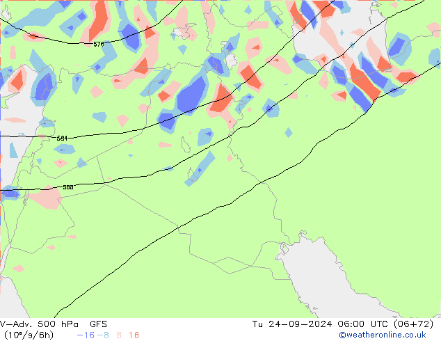 V-Adv. 500 hPa GFS Tu 24.09.2024 06 UTC