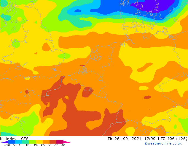 K-Index GFS Th 26.09.2024 12 UTC