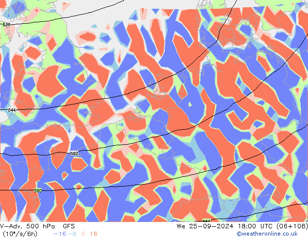 V-Adv. 500 hPa GFS We 25.09.2024 18 UTC