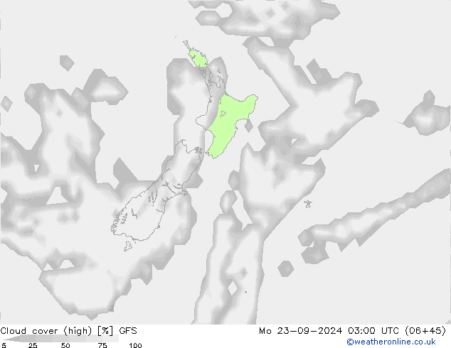 облака (средний) GFS пн 23.09.2024 03 UTC