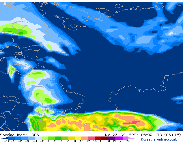 Soaring Index GFS Mo 23.09.2024 06 UTC