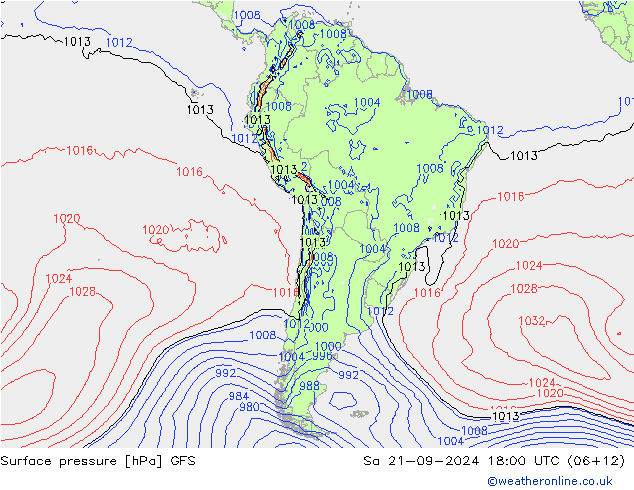 GFS: 星期六 21.09.2024 18 UTC