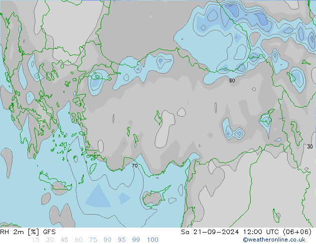 RH 2m GFS Sa 21.09.2024 12 UTC