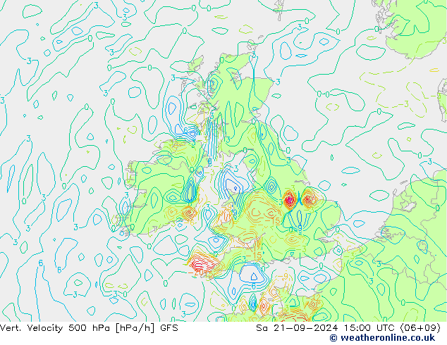 Vert. Velocity 500 hPa GFS Sa 21.09.2024 15 UTC