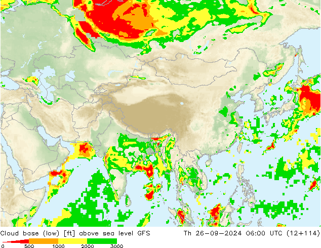 Höhe untere Wolkengrenze GFS Do 26.09.2024 06 UTC