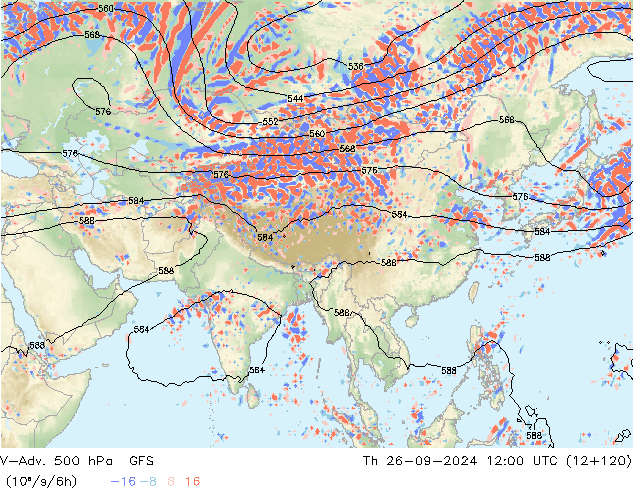 V-Adv. 500 hPa GFS Th 26.09.2024 12 UTC