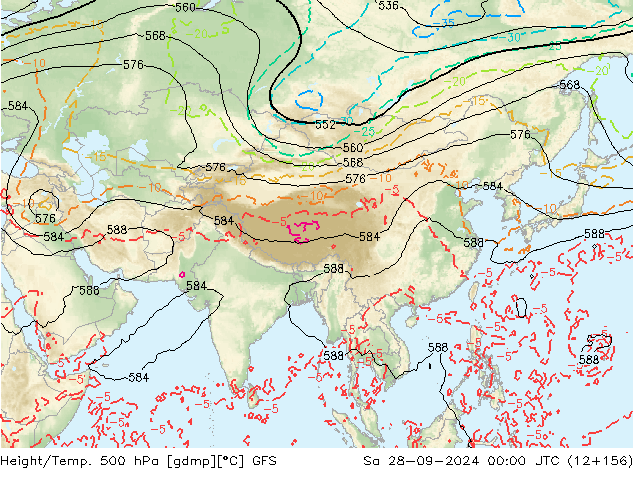 Z500/Rain (+SLP)/Z850 GFS Sa 28.09.2024 00 UTC