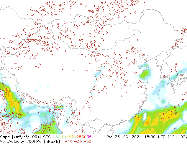 Cape GFS We 25.09.2024 18 UTC