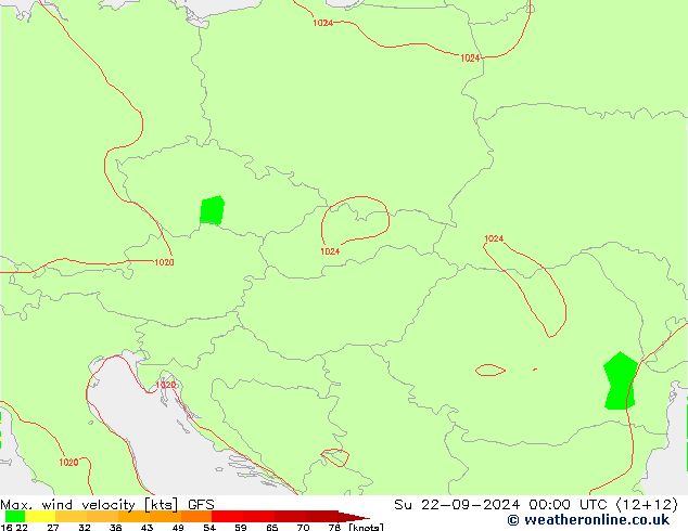 Windböen GFS So 22.09.2024 00 UTC