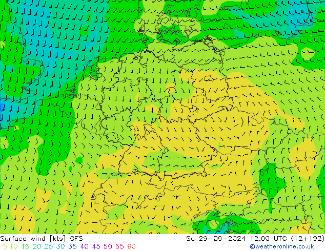 Bodenwind GFS So 29.09.2024 12 UTC