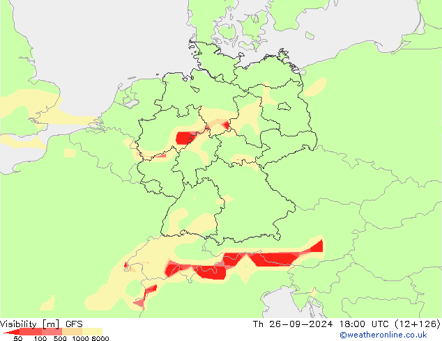 Visibility GFS Th 26.09.2024 18 UTC