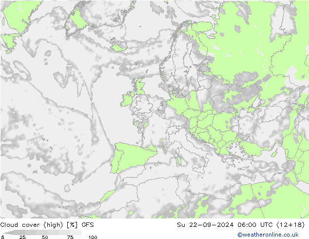 云 (中) GFS 星期日 22.09.2024 06 UTC