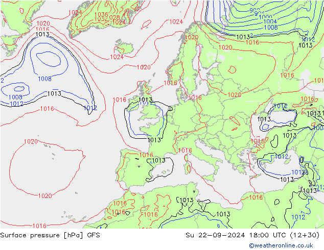 GFS: So 22.09.2024 18 UTC