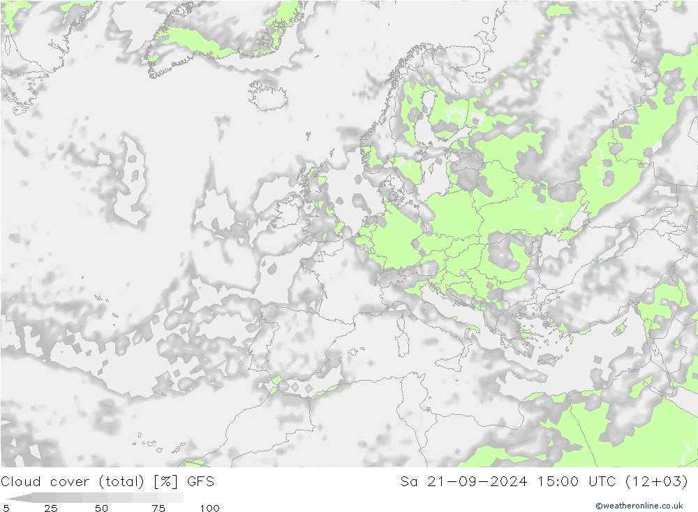 云 (总) GFS 星期六 21.09.2024 15 UTC