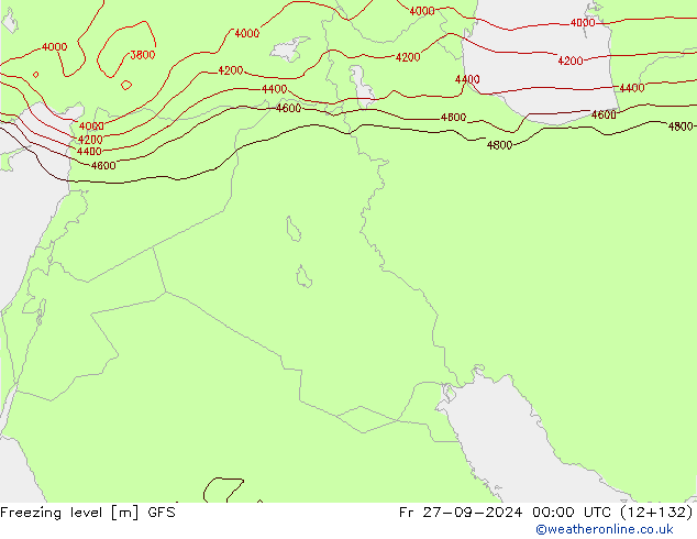 Frostgrenze GFS Fr 27.09.2024 00 UTC