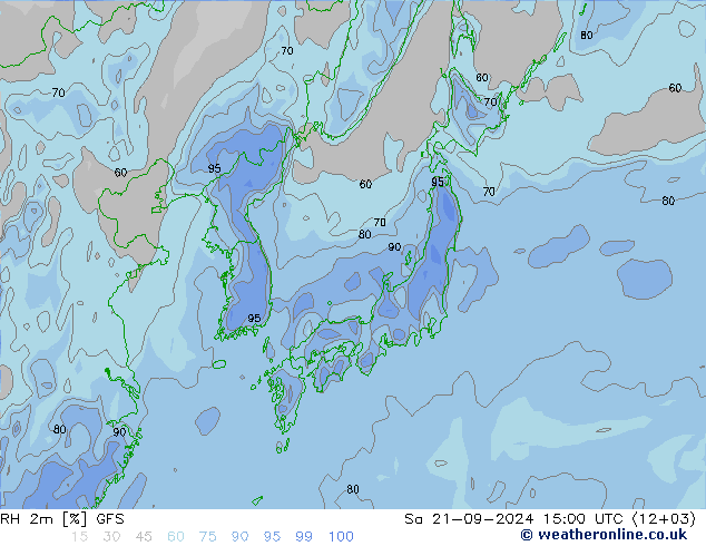 RH 2m GFS Sa 21.09.2024 15 UTC