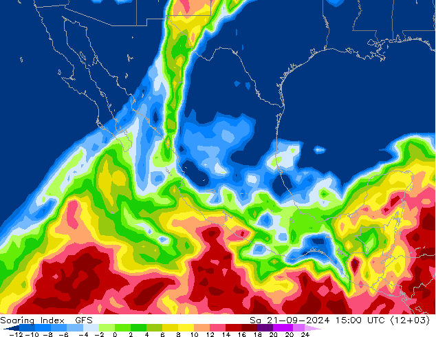 Soaring Index GFS sáb 21.09.2024 15 UTC