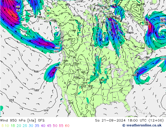 Prec 6h/Wind 10m/950 GFS 星期六 21.09.2024 18 UTC