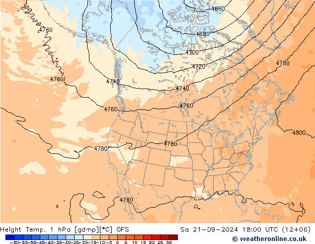 Geop./Temp. 1 hPa GFS sáb 21.09.2024 18 UTC